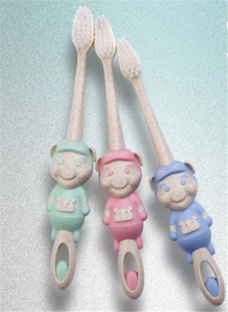 animal Wheat Straw Children Soft Toothbrush